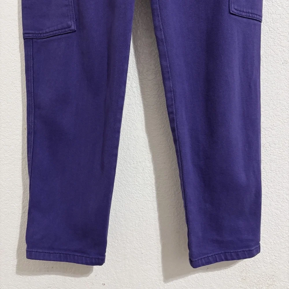 Aritzia Wilfred Free Modern High-Waisted Twill Cargo‎ Pants in Purple